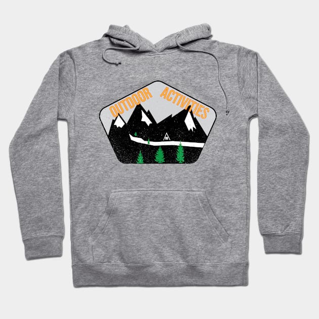 Outdoor Activities Hoodie by Mathew Graphic